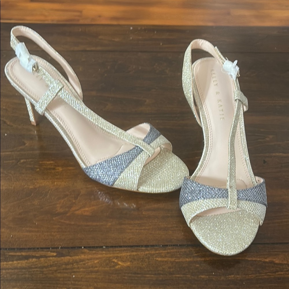 Kelly & Katie Glittering Gold and Silver Heels